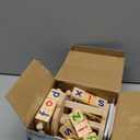 Montessori Learning and Educational Toys Gifts for Kids 3 4 5 Years, Wooden Reading Blocks Toys, Learning Activities for Preschool Kindergarten, Turning Rotating Matching Flash Card Games