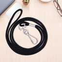 HOSL Black Nylon Lanyards, 100 Pack Bulk Office ID Card Lanyards with Swivel Hook (Modern/Fitted, 19 inches, 1.54lb)