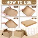 Gilprop 20 Pack File Box Lids, Fits for 15" x 12" x 10" Cardboard Letter or Legal File Moving Boxes Covers for Packing Moving and Storage Supplies, Box Not Include(Brown)