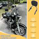 Sissy Bar for Harley Davidson Touring, Detachable Passenger Backrest Compatible with Street Glide Road Glide Road King Electra Glide Ultra Limited 2009-2024, Black