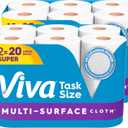 Viva Multi-Surface Cloth Paper Towels, Choose-A-Sheet Size, 12 Super Rolls, 81 Sheets per Roll 