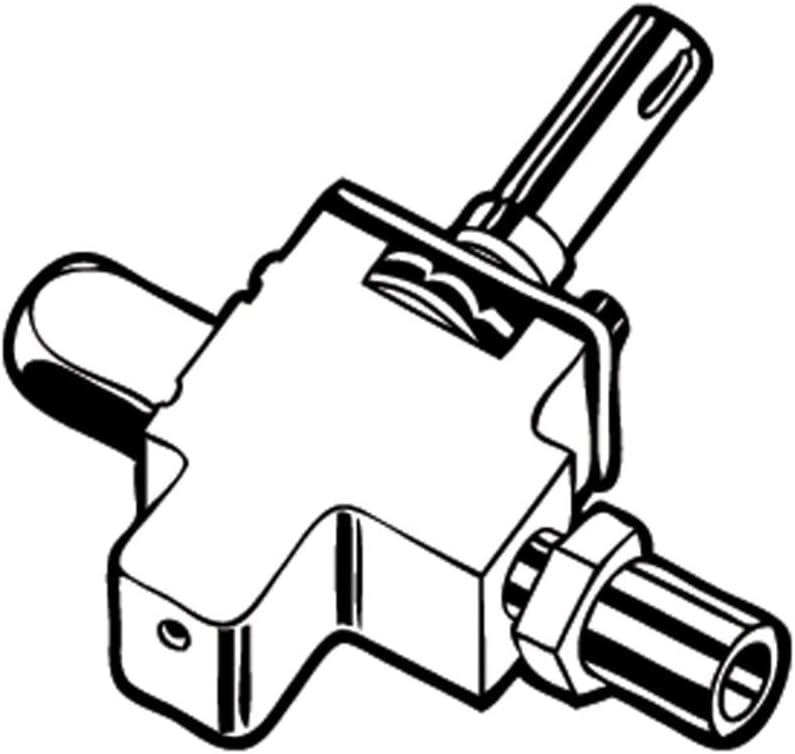 Suburban 161200 Stove Burner Valve (SDN2/SDN3), Black