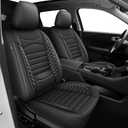 for Nissan Rogue Seat Covers SV/S/SL/Platinum(Not for Sport) 2021 2022 2023 2024 2025 2026 Leather Car Seat Covers Full Set for Rogue Seat Cushion Protector (Black, 5 Seats)