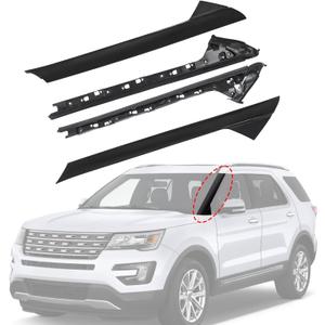 3 x A-Pillar Molding Trim Kit Outer and Inner Trim Set Replacement for 2011-2019 Ford Explorer 4 Door Utility (Left & Right) Replaces 926-451 926-450