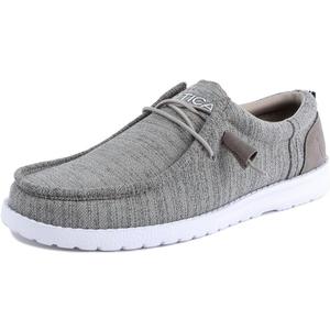Nautica Men's Comfort Loafers, Slip-On Boat Shoe, Lightweight Casual Stretch Sneaker-Rushford (11, Heather Grey)