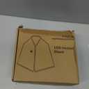 Cordless Portable Electric Heating Blanket, Battery Heated Wearable Shawl Wrap Blanket for Car, Camping, Home, Office, Wireless USB Zipper Heated Warming Shawl Poncho Cape Washable (Brown)