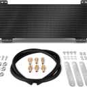 LPD47391 Low Pressure Drop 40k Transmission Oil Cooler Compatible with Tru Cool Heavy Duty 40,000 GVW Max Trans Cooler with Mounting Hardware (Black)