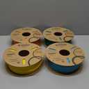 ELEGOO PLA Plus Filament 1.75mm Bundle 4KG, PLA+ Tough 3D Printer Filament Dimensional Accuracy +/- 0.02mm, 4 Pack 1kg Spool(Orange, Yellow, Sea Green, Sky Blue)