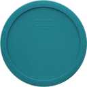 Pyrex 7402-PC 6/7-Cup Turquoise Food Storage Replacement Lid (2-Pack) - Made in USA