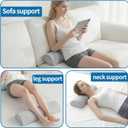 Sciatica Pain Relief Knee Lumbar Back Sleeper Pillow Leg Wedge Pillows (Light Gray)