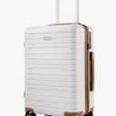 Carry on Luggage 22x14x9 Airline Approved with Spinner Wheels, Hardside Lightweight 20" Carry on Suitcase Airline Approved TSA Lock (Beige)