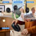 WSKEN Desk Fan Small Quiet - 180 Foldable Portable Fan with Battery Operated, 6 Inch Rechargeable Handheld Fan, 20H Max Cooling Time, 4-Speed, Travel Essential for Outdoor, Office, Gift, Black