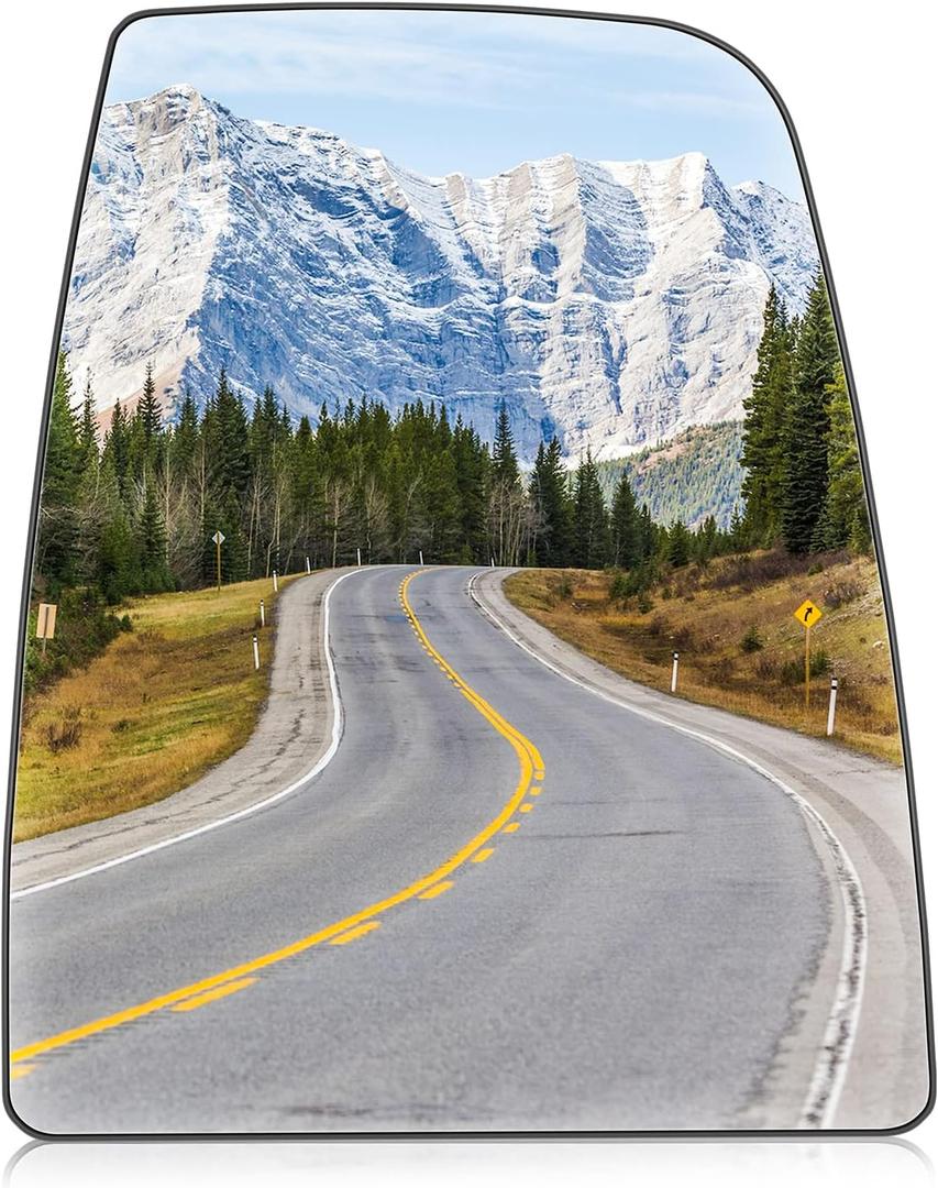 Passenger Right Side Upper Rearview Convex Heated Mirror Glass With Rear Holder Fits for 2015-2022 Ford Transit-150 250 350 HD for CK4Z17K707B CK4Z17K707D