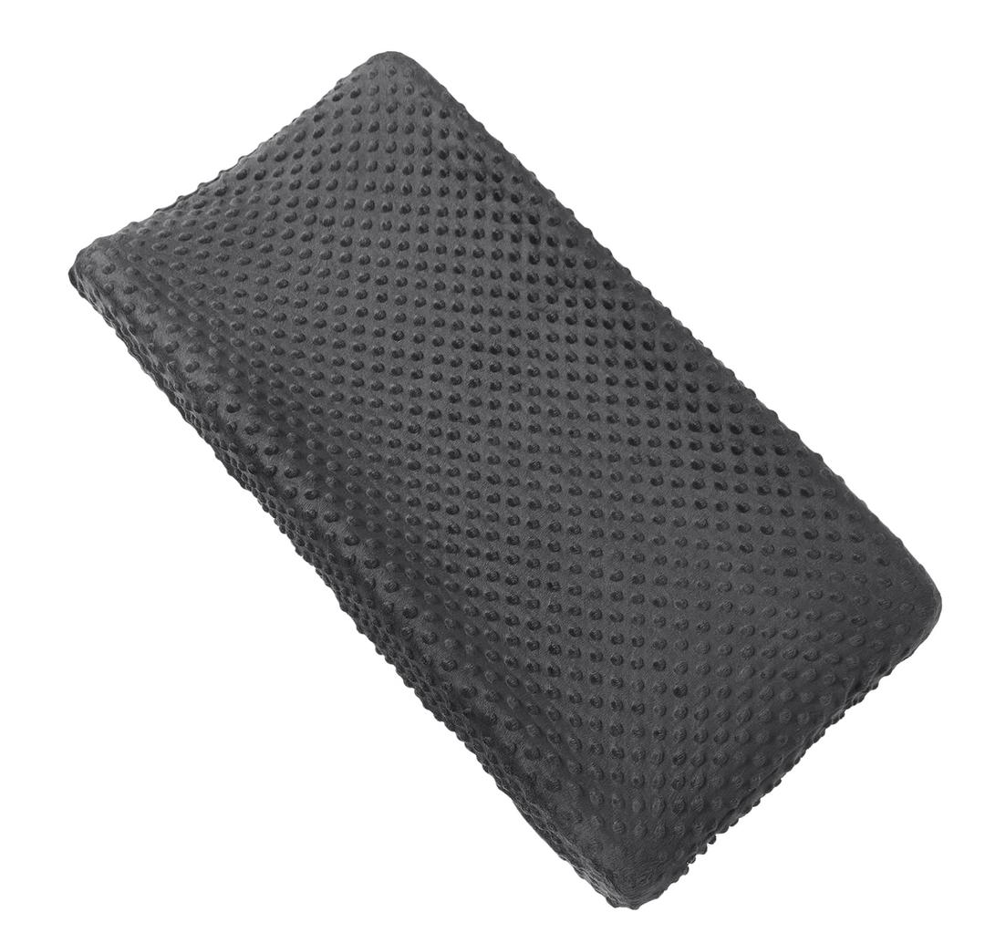 Aullar Solid Changing Table Pad Cover Cradle Sheet, Fits 32"/34''x16 Contoured Diaper Changing Pad, Ultra Soft Cozy Dots Plush Changing Table Covers, Breathable Wipeable Removable (Black)