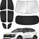 Canvcle Window Shades for 2023-2025 2026 Kia Sportage Accessories Windshield Sun Shade Side Rear Window Covers Sunshade Sun Visor Shield Privacy Protection for Camping Keep Vehicle Cool Black 8PCS