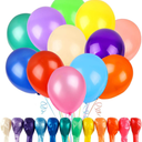 12 Balloons Assorted Color 12 Inches Rainbow Latex Balloons, 12 Bright Color Party Balloons for Birthday Baby Shower Wedding Party Supplies Arch Garland