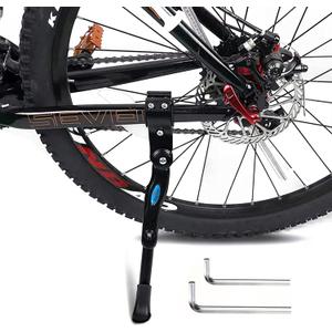 Bike Kickstand Adjustable Rear Side Aluminum Alloy Bicycle Stand Fit for 1618" 20" 22Bike Kick Stand for Mountain Bike Road Bicycles Kickstand
