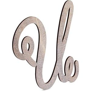 Bright Creations 13-Inch Unfinished Wooden Monogram Letter U, Rustic-Style Home Decor, Paintable Wood Alphabet Letters for Custom Signs, Party Decorations, Crafting and Art Supplies