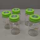 Matyz Glass Breastmilk Storage Bottles, 5 Pack, 8 oz, Compatible With Spectra Medela Breast Pump - Freezer Safe Storage Bottles Set - Wide Mouth Breastmilk Storage Containers - BPA Free 