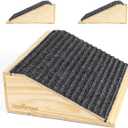 Dog Ramp for Stairs, Non-Slip Dog Stairs, Sturdy Wooden Pet Steps for Small Dogs and Cats Fits Staircase Indoor, Assist for Injured and Older Pets(2 Pack/S, Light Wood)