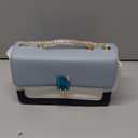 Color-Block Crossbody Bags for Women Leather Cross Body Purses Cute Designer Handbags Shoulder Bag Medium Size (#2 Blue)