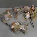 Janinka 4 Pcs Thanksgiving Day Picks Fall Pumpkin Flowers Artificial for Decoration Vintage Vase Filler 14" Faux Pumpkin Maple Leaves Berries for Dining Tables Vase Center Farmhouse Autumn Decor