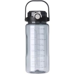 Chereda1.5L/2L Water Bottle With Straw, Leakproof Sports Drinks Bottle, Lock Cover, Easy Clean Brush, Durable For Gym, School, Cycling (1.5L)