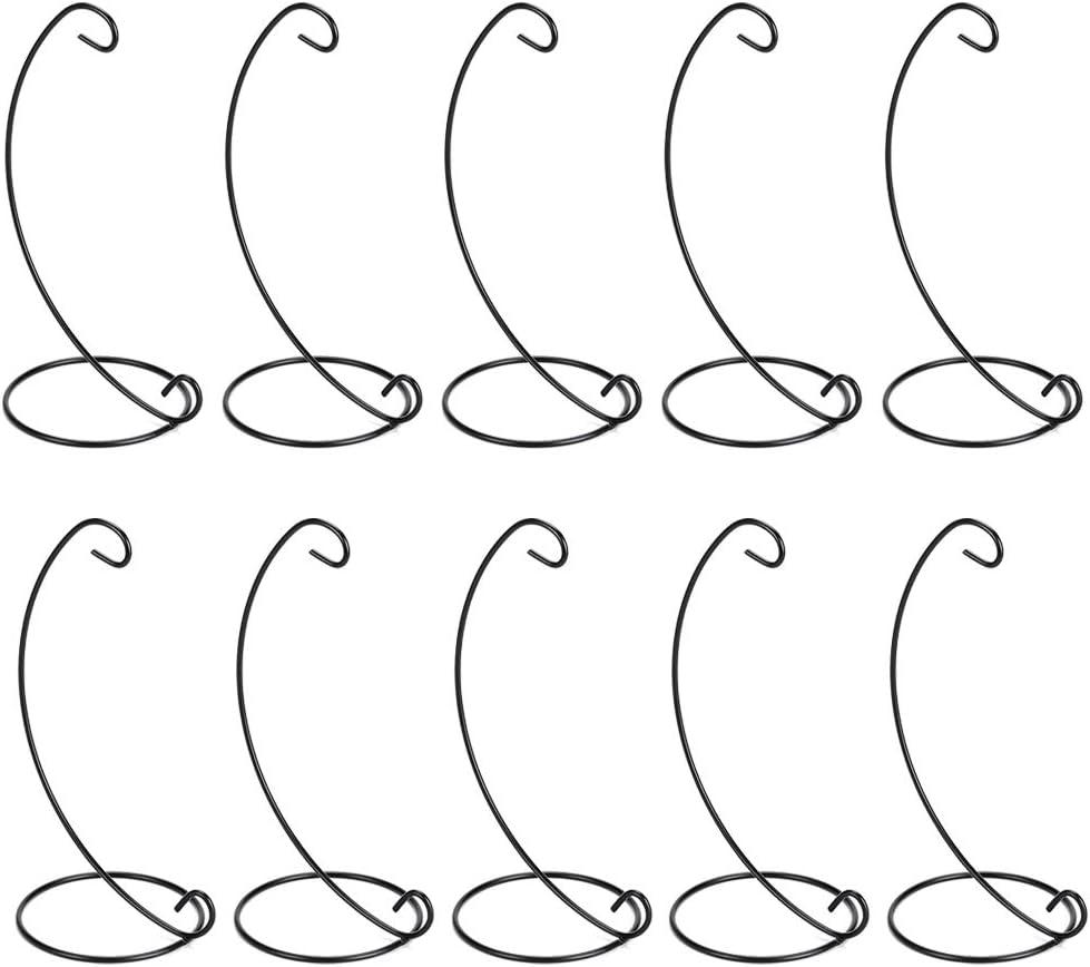 OwnMy 10 Packs of Ornament Display Stand Holder Iron Hanging Rack for Hanging Globe Air Plant Terrarium Witch Ball Bauble Home Party Craft