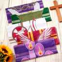 5Pcs Religious Church Banner with Scripture Banners for Sanctuary Wall Prayer Flag Welcome Religious Praise Hanging Signs Decor for Devotional Spaces Holiday Churches Home Supplies
