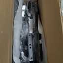 Furnulem Twin Size Bed Frame with Charging Station and LED Lights, Platform Bed with Metal Slats, Grey Upholstered Headboard with 2-Tier Storage Shelves, No Box Spring Needed (Black Oak)