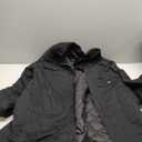 TACVASEN Men's Casual Quilted Cotton Jacket Cargo Corduroy Collar Jacket Work Shacket with 5 Pockets for Fall and Winter, Large, Black