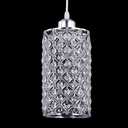 Modern Crystal Pendant Lighting Hanging Pendant Lighting Fixture Adjustable Ceiling Light for Kitchen Dining Room Bedroom Kitchen Island (Silver), 4.7 inches x 16-39.4 inches