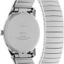 Timex Men's Easy Reader 35mm Day-Date Watch – Silver-Tone Case White Dial with Silver-Tone Expansion Band