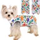 Dog Recovery Suit for Dogs Cats After Spay Surgery Surgical Surgery Suit Female Neuter Dog Onesie for Surgery Cone Alternative Suitical Pet Pajamas Body Suits Shirt, Dinosaur, S