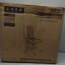 Home Office Chair No Arms with Wheels, Adjustable Height Small Desk Chair, PU Leather Mid Back 360 Swivel Computer Chair, Armless Modern Walnut Chair for Office, Reading Meeting Room(Beige) (MCM Style)