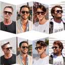SOJOS Classic Polarized Aviator Sunglasses for Women Men, Retro Trendy Aviators Shades SJ2201