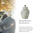 Small Urn Ashes Keepsake- 3 .5 inches Ceramic Mini urnCapacity 5 Cubic inches Memorial Funeral urn for Human, Adult, Child, Pets - Qnty 1