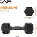 CAP Barbell Coated Dumbbell Weight |15LB