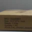 BOLUO Stackable Storage Drawers Closet Organizers and Storage Fabric Black 2 Drawer Dresser for Bedroom Modern (M(11.2"D x 15.2"W x 16.1"H))