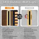Picico Outdoor Wall Lights Exterior 39IN 2PC,4.33in Wide Dimmable Modern Outdoor Sconce Lighting Fixtures,Contemporary Porch Light,Long LED Outside Garage Lights for Front Door and Entrance