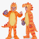 Spooktacular Creations Halloween Dinosaur Costume Kids, T-Rex Costume Toddler with Egg for Baby Child Halloween Dressup Party Size Small