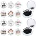 Meanplan 12 Pcs Administrative Professionals Day Gifts Bulk Mini Hair Brushes Folding Mirror Administrative Assistant Appreciation Gifts for Women Secretary Coworker Party Favor