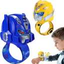 Vvinca Transform Toys Walkie Talkies for Kids 2 Pack - Toys 3-12 Year Old Boy Birthday Gift for Kids, Robots Walkie Talkies Adjustable Strap Voice-Changing Clear Sound Camping Outdoor Games (02 Yellow + Blue)