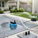 Pool Cover Pump Above Ground, 850 GPH Submersible Water Pump（Blue）