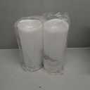 Homemory Outdoor Waterproof LED Candles, Battery Operated with Remote and Timers, Electric Fake Plastic Pillar Candles, Ivory White, Set of 2 (D3"xH8"8")