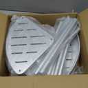 Nieifi Corner Shower Caddy Stand-5 Tier Rustproof Anodized Aluminum Standing Shower Organizer-Shower Caddy Corner-Dual Stability to Anti-Shaking-Height-Adjustable Legs for Uneven Surfaces-Silver