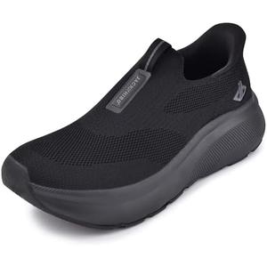 JACKSHIBO Mens Slip in Free up Hands Shoes Wide Toe Box Arch Support Orthopedic Walking Sneakers Cushioned Thick Zero Drop Sole Metatarsal Pads, Size: 13 Wide