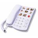 TelPal Big Button Phone with Speaker for Seniors, Corded Amplified Phone, Landline Phones with One Touch Memory for Old People, Easy to Read SOS Telephones