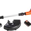 BLACK+DECKER 20V MAX 12 Inch Weed Eater Cordless String Trimmer and Wheeled Edger Lawn Tool with Spool, 2.5Ah Battery and Charger Included, Lightweight, 2 Speed PowerDrive (LST522)