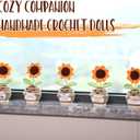 Sea Team Handmade Positive Sunflower Crochet Doll with Emotional Support Card, Knitted Artificial Flower, Christmas Decoration, Appreciation Thank You Gift for Teacher, Mentor, Coworker, Nurse